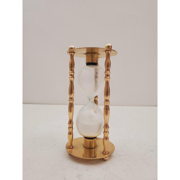 Vintage Gold Toned Brass Hourglass/ Penco Decorative Brass 12.5 Minute Timer, - Picture 6 of 10